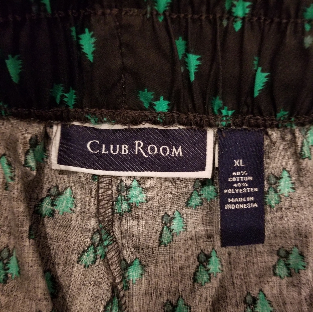 Club Room Black & Green Tree Print Lounging Sleep Pant XL NWT - Picture 4 of 8